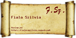 Fiala Szilvia névjegykártya